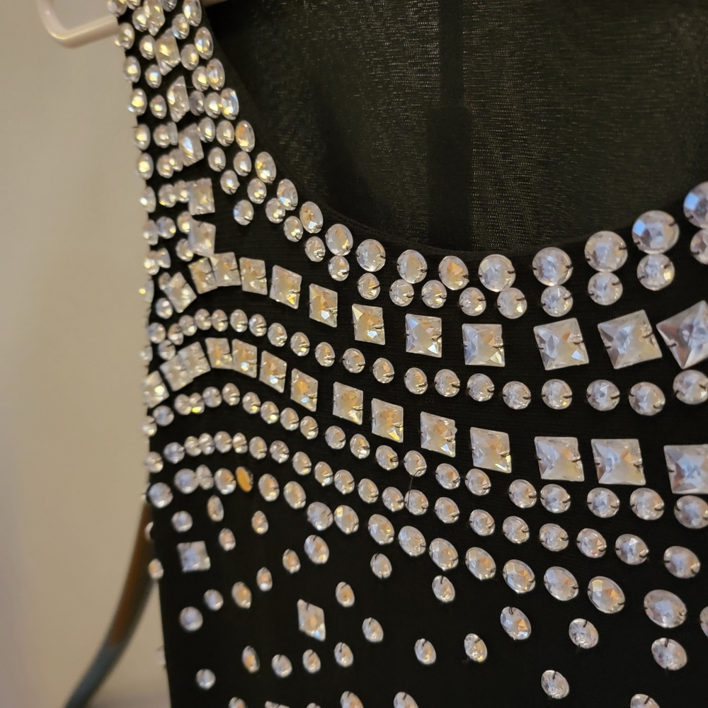 MIZUMI Black Rhinestone Dress